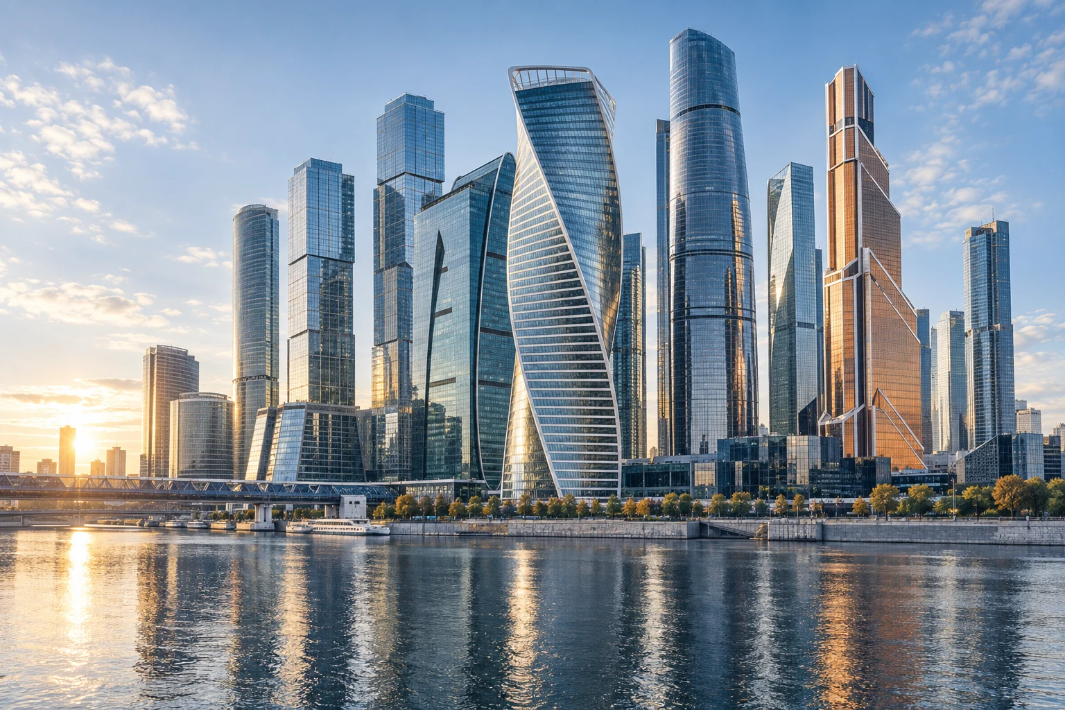Архитектурная иллюстрация современного делового города